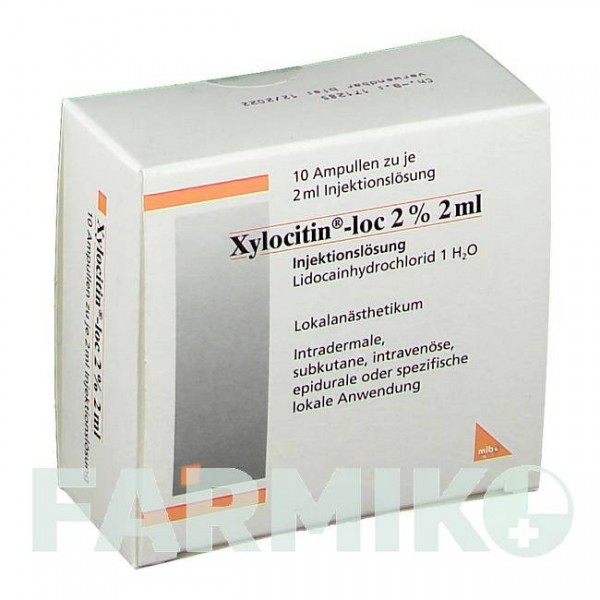 КСИЛОЦИТИН (XYLOCITIN) 2% 2 мл ампулы 10x2 мл - Лидокаин MIBE