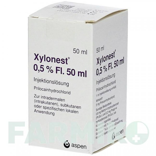 КСИЛОНЕСТ (XYLONEST) 0,5% раствор 50 мл - Прилокаин ASPEN