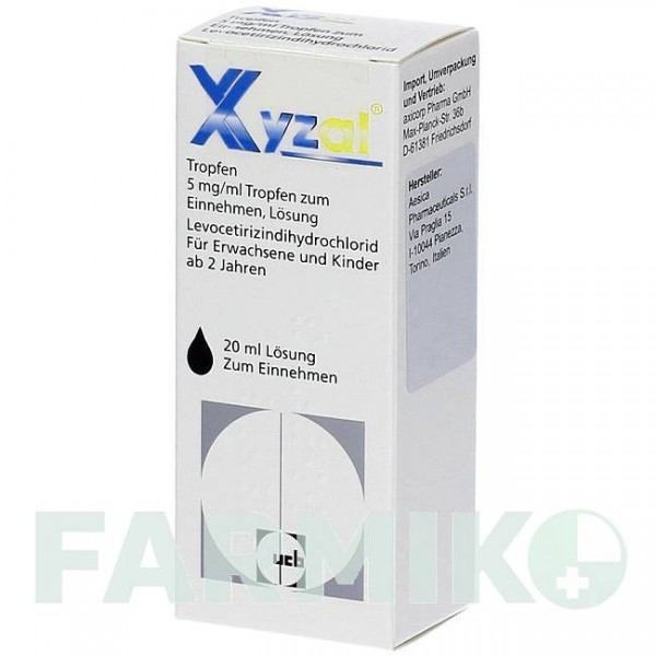 КСИЗАЛ (XYZAL) капли 20 мл - Левоцетиризин AXICORP PHARMA