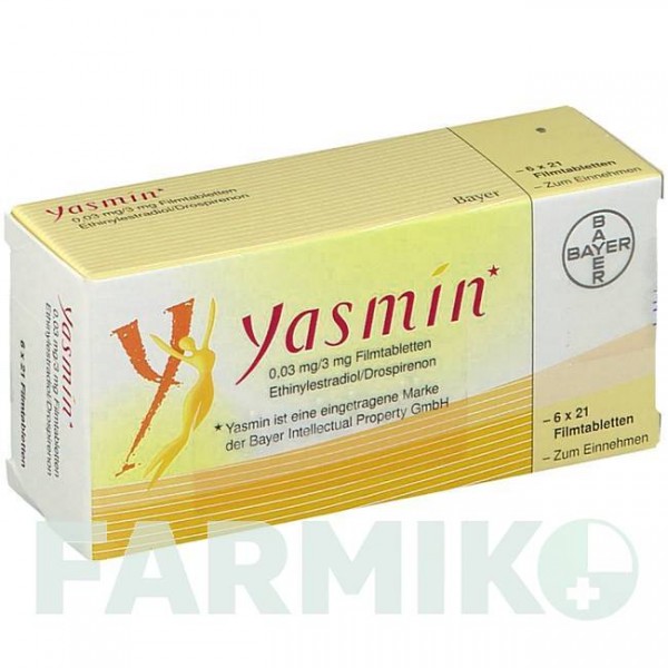 ЯСМІН (YASMIN) таблетки 6x21 шт - Дроспіренон, Етинілестрадіол KOHLPHARMA