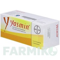 ЯСМИН (YASMIN) таблетки 6x21 шт - Дроспиренон, Этинилэстрадиол ORIFARM