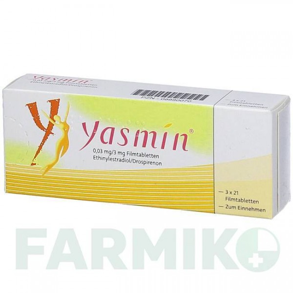 ЯСМИН (YASMIN) таблетки 3x21 шт - Дроспиренон, Этинилэстрадиол PHARMA GERKE