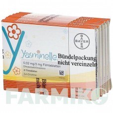 ЯСМИНЕЛЛЕ (YASMINELLE) 0,02 мг/3 мг таблетки 6x21 шт - Дроспиренон, Этинилэстрадиол KOHLPHARMA