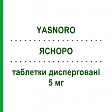 ЯСНОРО (YASNORO) 5 мг таблетки дисперговані 28 шт - Донепезил KRKA FARMACEUTICI
