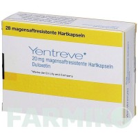 ИНТРИВ (YENTREVE) 20 мг капсулы 98 шт - Дулоксетин EMRA-MED