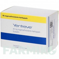 ИНТРИВ (YENTREVE) 40 мг капсулы 98 шт - Дулоксетин AXICORP PHARMA