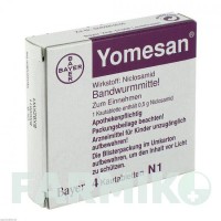 ЙОМЕСАН (YOMESAN) 500 мг таблетки 4 шт - Никлозамид BAYER