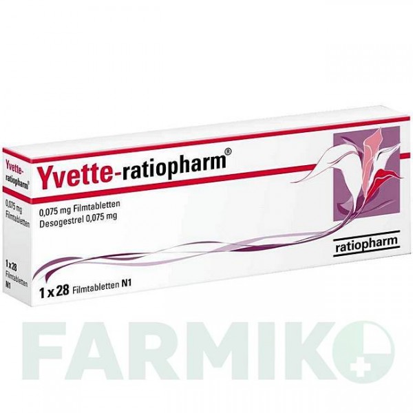 ИВЕТТА (YVETTE) 75 мкг таблетки 28 шт - Дезогестрел RATIOPHARM