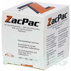 ЗАКПАК (ZACPAC) пакет 1 набор - Пантопразол, Амоксицилін, Кларитроміцин TAKEDA