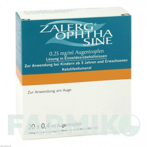 ЗАЛЕРГ (ZALERG) пипетки 20 шт - Кетотифен AXICORP PHARMA