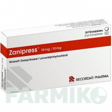 ЗАНІПРЕСС (ZANIPRESS) 10 мг/10 мг таблетки 28 шт - Еналаприл, Лерканідипін RECORDATI