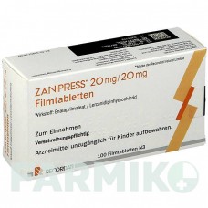 ЗАНИПРЕСС (ZANIPRESS) 20 мг/20 мг таблетки 100 шт - Эналаприл, Лерканидипин EMRA-MED