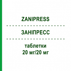 ЗАНИПРЕСС (ZANIPRESS) 20 мг/20 мг таблетки 100 шт - Эналаприл, Лерканидипин EURIMPHARM