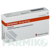 ЗАНИПРЕСС (ZANIPRESS) 20 мг/20 мг таблетки 28 шт - Эналаприл, Лерканидипин RECORDATI