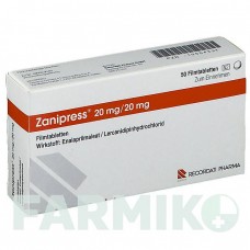 ЗАНИПРЕСС (ZANIPRESS) 20 мг/20 мг таблетки 50 шт - Эналаприл, Лерканидипин RECORDATI