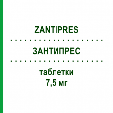 ЗАНТИПРЕС (ZANTIPRES) 7,5 мг таблетки 12 шт - Зофеноприл F.I.R.M.A.