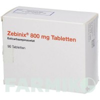 ЗЕБІНІКС (ZEBINIX) 800 мг таблетки 90 шт - Еслікарбазепін 2CARE4