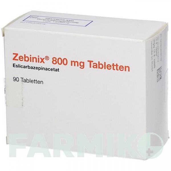 ЗЕБИНИКС (ZEBINIX) 800 мг таблетки 90 шт - Эсликарбазепин 2CARE4