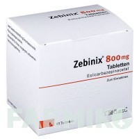 ЗЕБИНИКС (ZEBINIX) 800 мг таблетки 90 шт - Эсликарбазепин ABACUS MEDICINE