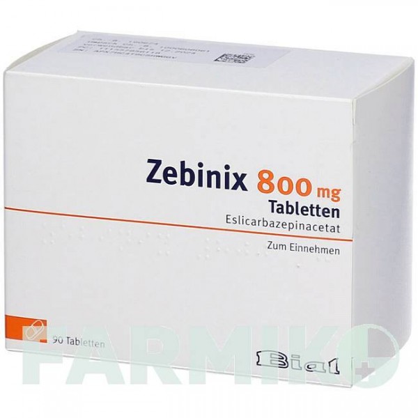 ЗЕБИНИКС (ZEBINIX) 800 мг таблетки 90 шт - Эсликарбазепин ALLOMEDIC