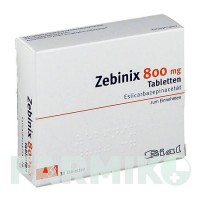ЗЕБІНІКС (ZEBINIX) 800 мг таблетки 30 шт - Еслікарбазепін BIAL