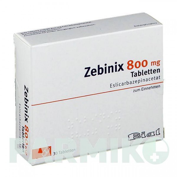 ЗЕБИНИКС (ZEBINIX) 800 мг таблетки 30 шт - Эсликарбазепин BIAL