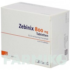 ЗЕБІНІКС (ZEBINIX) 800 мг таблетки 90 шт - Еслікарбазепін BIAL