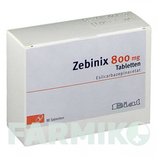 ЗЕБИНИКС (ZEBINIX) 800 мг таблетки 90 шт - Эсликарбазепин CC PHARMA