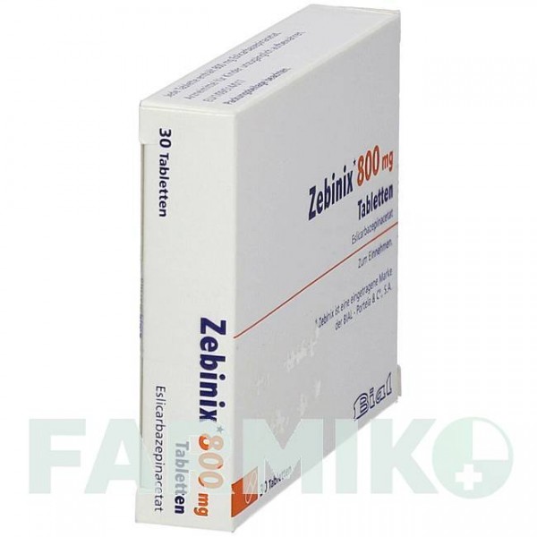 ЗЕБІНІКС (ZEBINIX) 800 мг таблетки 30 шт - Еслікарбазепін KOHLPHARMA