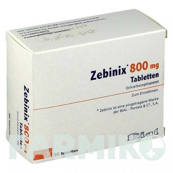 ЗЕБІНІКС (ZEBINIX) 800 мг таблетки 90 шт - Еслікарбазепін KOHLPHARMA