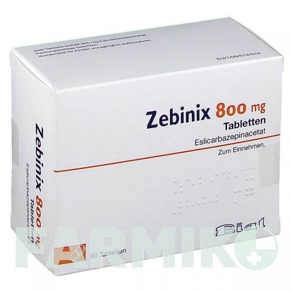 ЗЕБІНІКС (ZEBINIX) 800 мг таблетки 90 шт - Еслікарбазепін ORIFARM