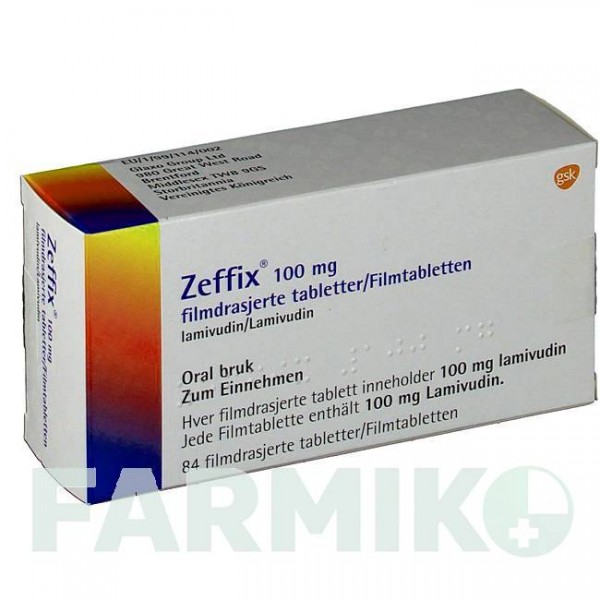 ЗЕФФИКС (ZEFFIX) 100 мг таблетки 84 шт - Ламивудин GLAXOSMITHKLINE