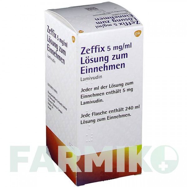 ЗЕФФИКС (ZEFFIX) 5 мг/мл раствор 240 мл - Ламивудин GLAXOSMITHKLINE