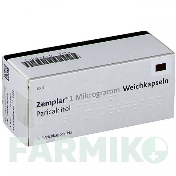 ЗЕМПЛАР (ZEMPLAR) 1 мкг капсулы 28 шт - Парикальцитол ABBVIE