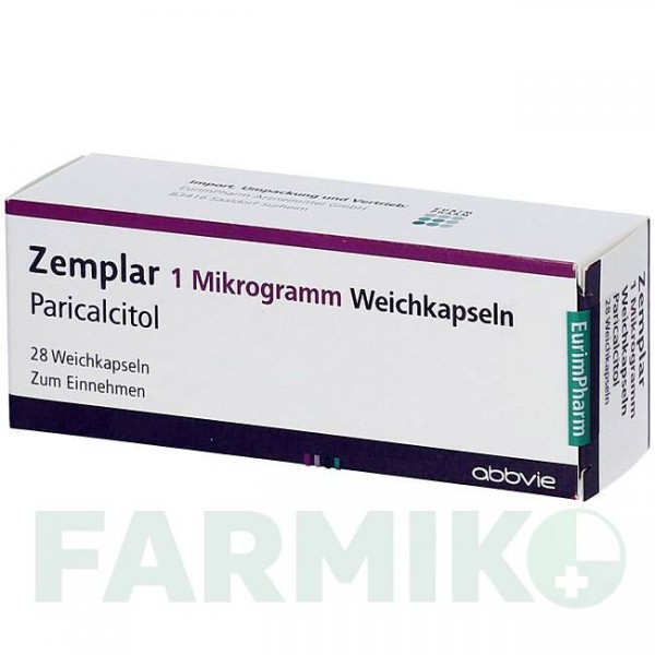 ЗЕМПЛАР (ZEMPLAR) 1 мкг капсулы 28 шт - Парикальцитол EURIMPHARM
