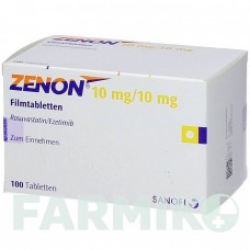 ЗЕНОН (ZENON) 10 мг/10 мг таблетки 100 шт - Розувастатин, Эзетимиб SANOFI