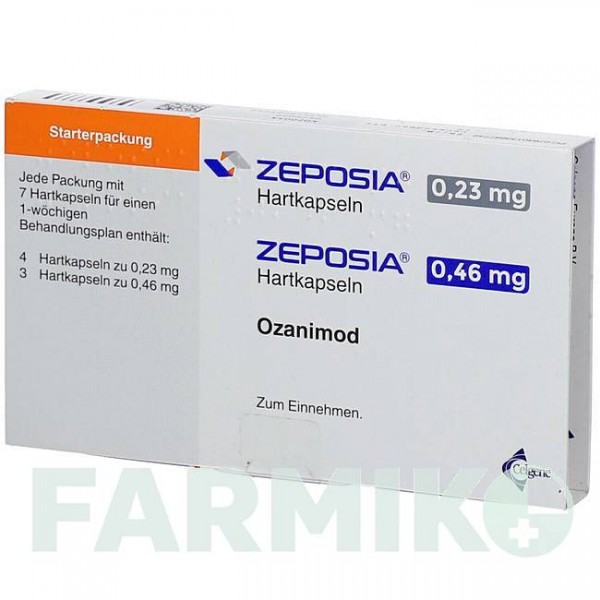 ЗЕПОЗИЯ (ZEPOSIA) 0,23 мг/0,46 мг капсулы 7 шт - Озанимод BRISTOL-MYERS SQUIBB
