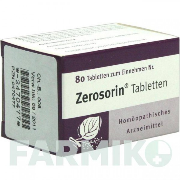 ЗЕРОСОРИН (ZEROSORIN) таблетки 80 шт - Гомеопатія SCHUCK