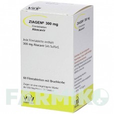 ЗИАГЕН (ZIAGEN) 300 мг таблетки 60 шт - Абакавир AXICORP PHARMA