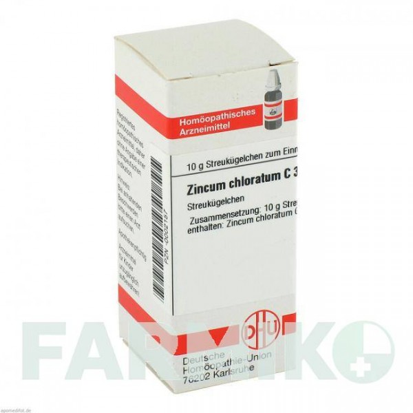 ЦИНКУМ ХЛОРАТУМ (ZINCUM CHLORATUM) C 30 глобули 10 г - Гомеопатія DHU