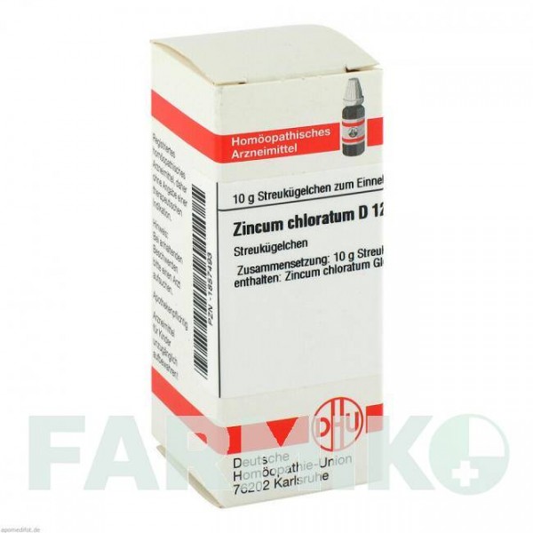 ЦИНКУМ ХЛОРАТУМ (ZINCUM CHLORATUM) D 12 глобули 10 г - Гомеопатія DHU