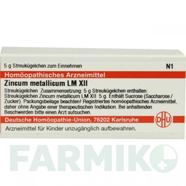 ЦИНКУМ МЕТАЛЛИКУМ (ZINCUM METALLICUM) LM XII глобули 5 г - Гомеопатия DHU