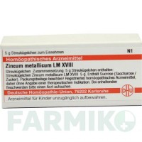 ЦИНКУМ МЕТАЛЛИКУМ (ZINCUM METALLICUM) LM XVIII глобули 5 г - Гомеопатия DHU