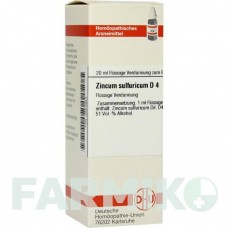 ЦИНКУМ СУЛЬФУРИКУМ (ZINCUM SULFURICUM) D 4 раствор 20 мл - Гомеопатия DHU