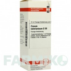 ЦИНКУМ ВАЛЕРИАНИКУМ (ZINCUM VALERIANICUM) D 30 раствор 20 мл - Гомеопатия DHU