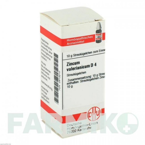 ЦИНКУМ ВАЛЕРИАНИКУМ (ZINCUM VALERIANICUM) D 4 глобули 10 г - Гомеопатия DHU