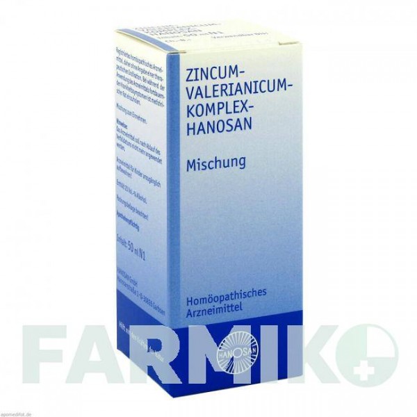 ЦИНКУМ ВАЛЕРІАНІКУМ (ZINCUM VALERIANICUM) рідина 50 мл - Гомеопатія HANOSAN