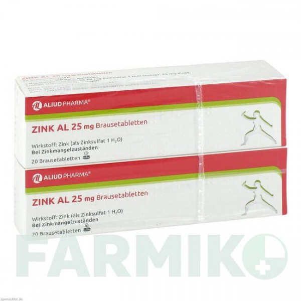 ЦИНК (ZINK) 25 мг таблетки 40 шт - Цинку сульфат ALIUD PHARMA