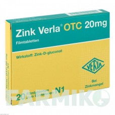 ЦИНК ВЕРЛА (ZINK VERLA) 20 мг таблетки 20 шт - Цинка глюконат VERLA-PHARM