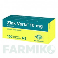 ЦИНК ВЕРЛА (ZINK VERLA) 20 мг таблетки 100 шт - Цинка глюконат VERLA-PHARM